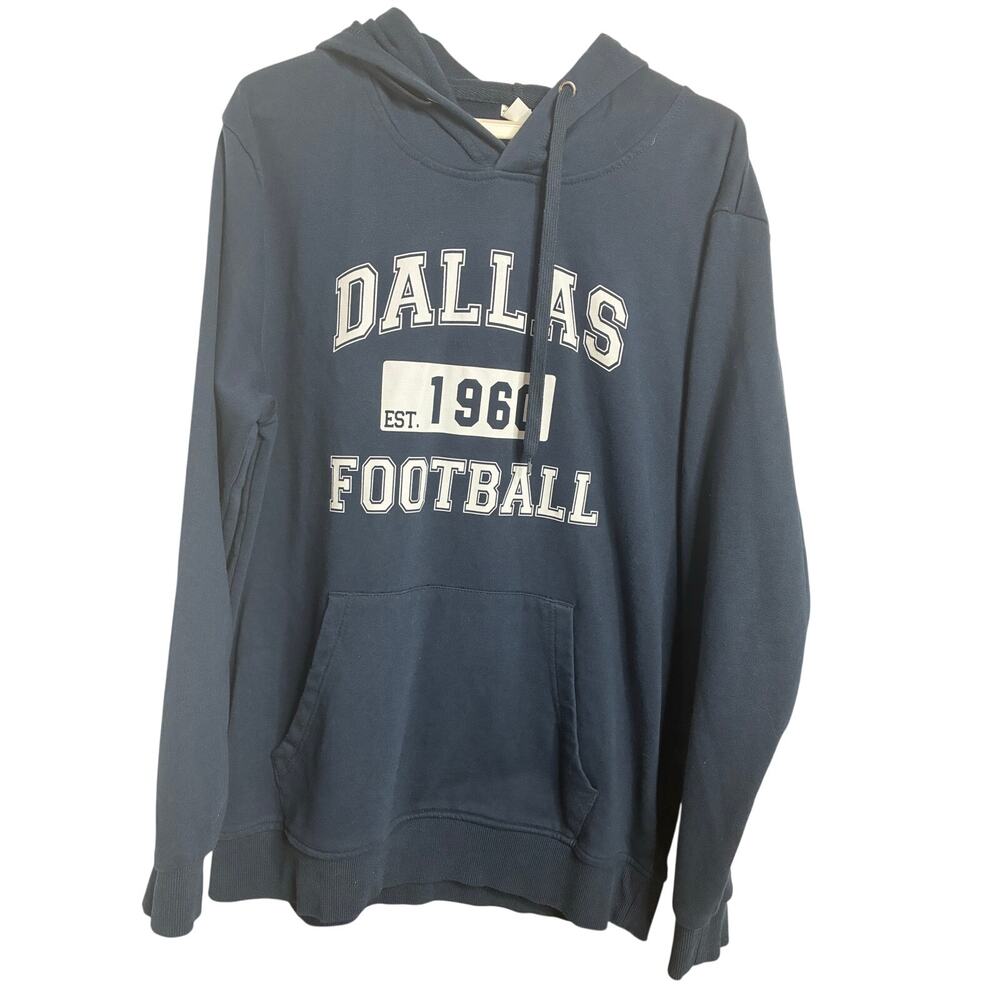 THREE IN Men's XL Pullover Hoodie Navy Blue Dallas Cowboys Football